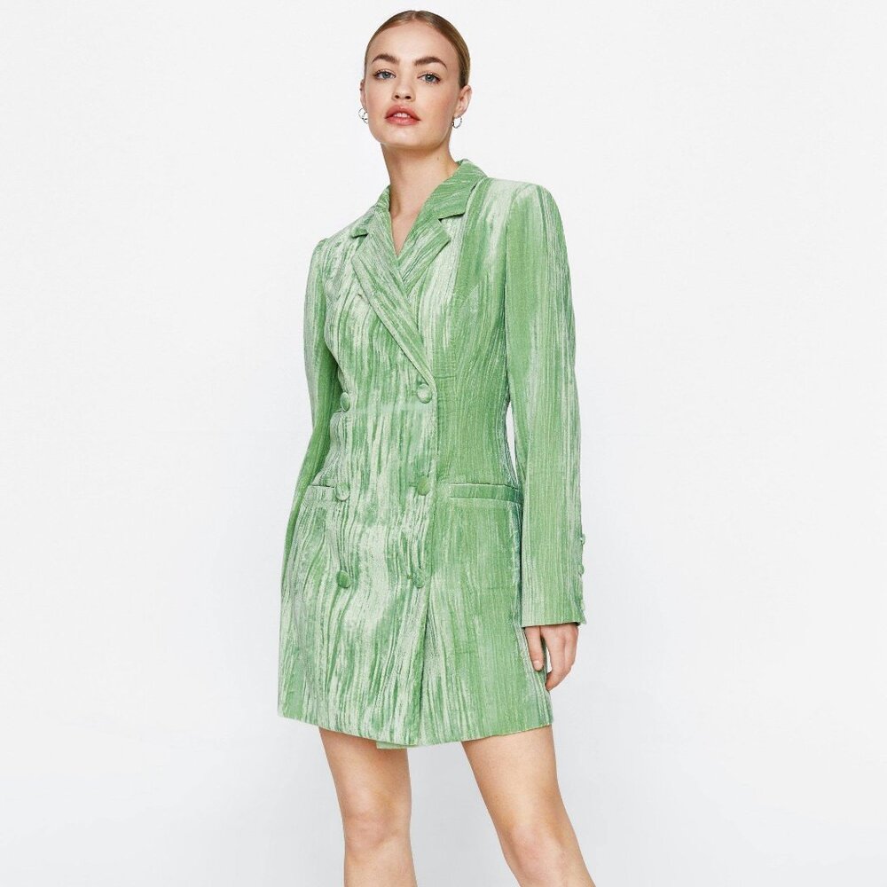 New With Tags - Double Breasted Velvet Blazer Dress
